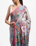 Fractal Bloom Embellished Saree - Image 4