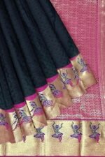 Kanjivaram Silk Sarees with Woven Zari work | 80% Pure Kanjeevaram silk and 10% Art Silk - Image 2