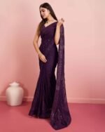 Women Embellished Georgette Saree