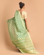 Paisley Print Chanderi Saree - Image 3