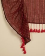 Striped Saree with Ruffles - Image 5