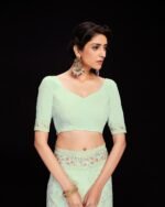 Floral Print Saree with Border - Image 2