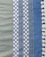 Handloom Hand Cutwork Linen Saree - Image 4