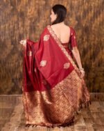 Floral Zari Woven Saree - Image 2