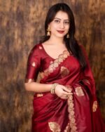 Floral Zari Woven Saree - Image 3