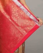 Paisley Woven South Silk Cotton Kanjeevaram Saree - Image 2